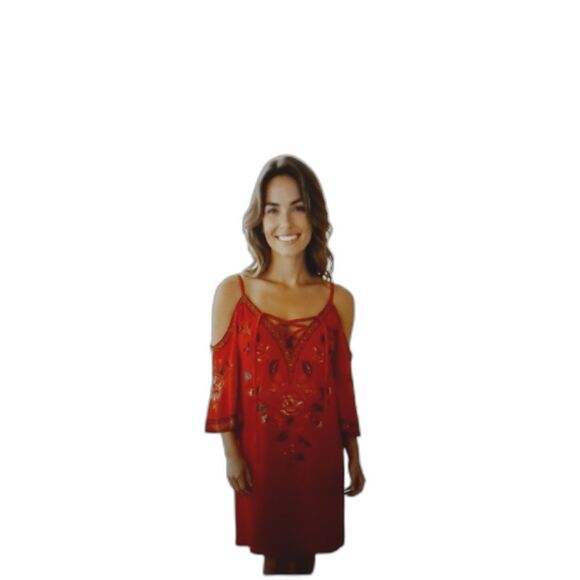 Flying Tomato Dress Women Small Off  Shoulder Floral  Elasticized Waist #104 - Picture 1 of 4